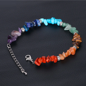 Healing Natural Rainbow 7 Chakra Bracelet Chain