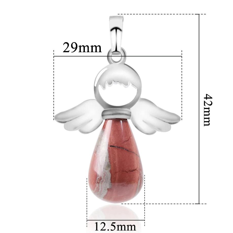 Natural Stones Angels Wings Pendant for Necklace