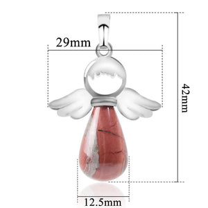 Natural Stones Angels Wings Pendant for Necklace