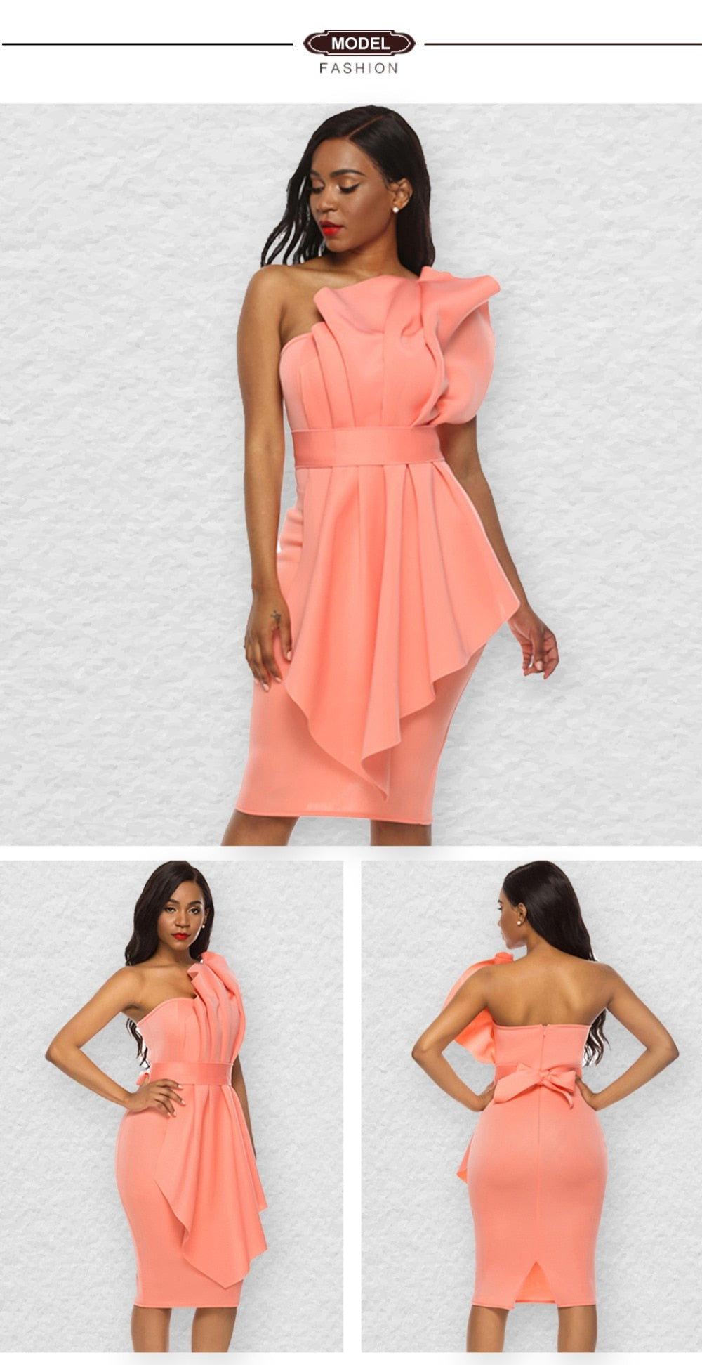 Women Tube Top Dress Bodycon Off Shoulder Backless  Party Robes