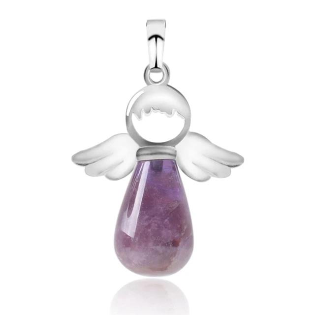 Natural Stones Angels Wings Pendant for Necklace