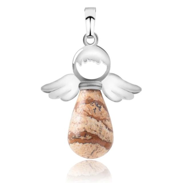 Natural Stones Angels Wings Pendant for Necklace