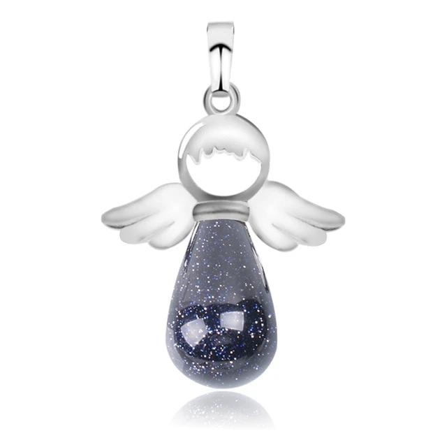 Natural Stones Angels Wings Pendant for Necklace