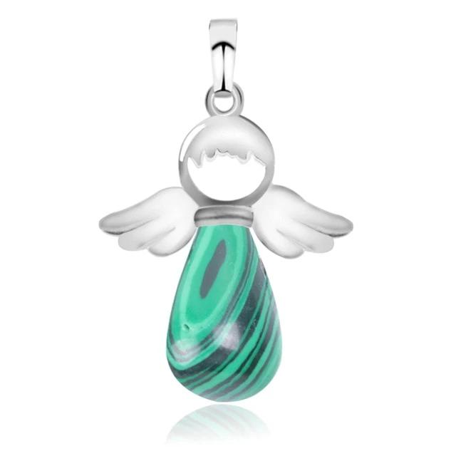 Natural Stones Angels Wings Pendant for Necklace