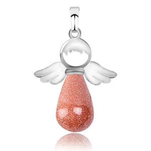 Natural Stones Angels Wings Pendant for Necklace