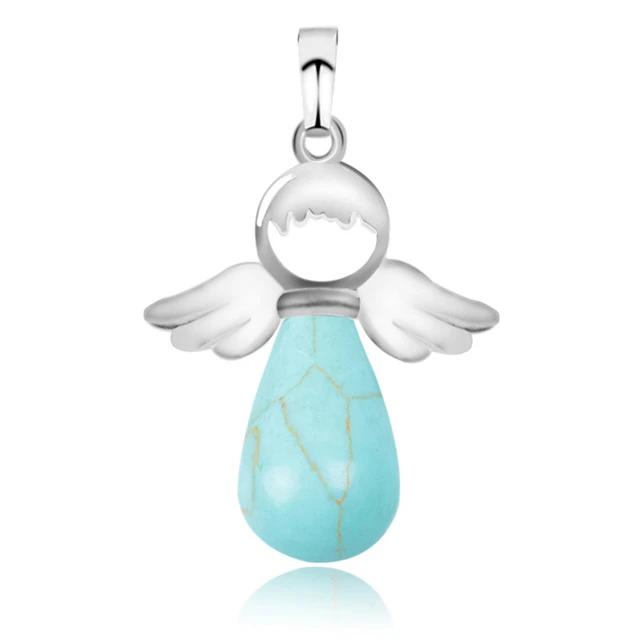 Natural Stones Angels Wings Pendant for Necklace