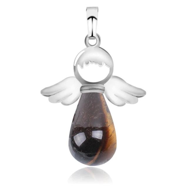 Natural Stones Angels Wings Pendant for Necklace