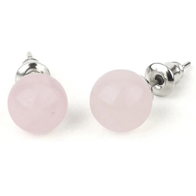 Natural Crystal  Stone Stud Earrings