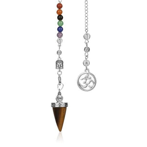 Natural Stone, 7 Chakras Crystal Chain Buddha Reiki Pendant