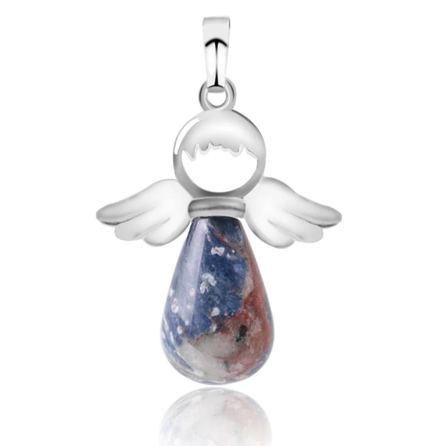 Natural Stones Angels Wings Pendant for Necklace