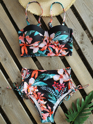 Leaf Print Bikinis Women Swimsuit