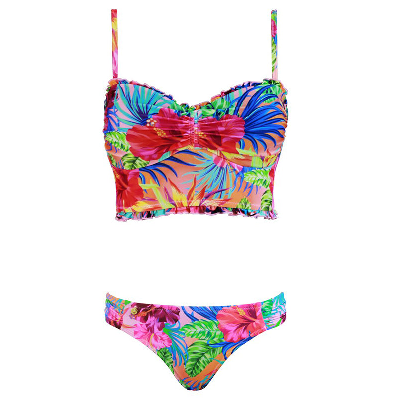 Leaf Print Bikinis Women Swimsuit