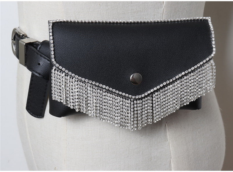 Luxury Designer Pack Tassel Rhinestone Waist Bag