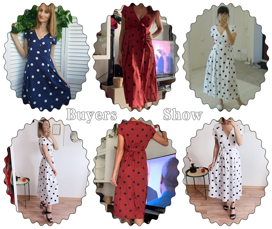 Summer Dress Women dot Dress