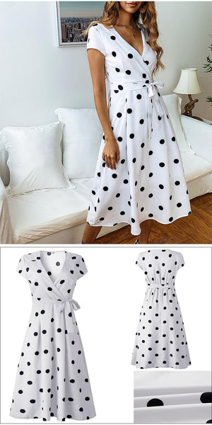 Summer Dress Women dot Dress