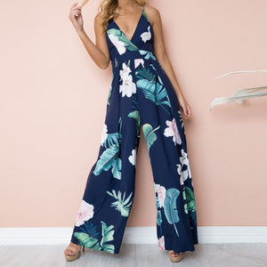 bodysuit Women Summer Sleeveless Strip Jumpsuit