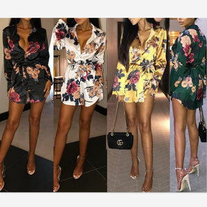 Floral Satin Mini Dress