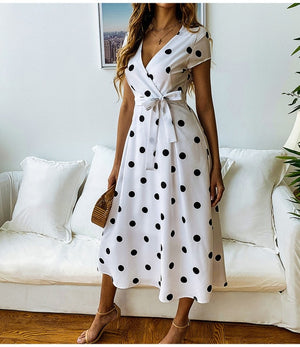 Summer Dress Women dot Dress