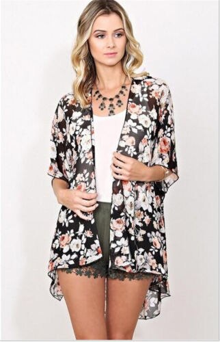 Floral Chiffon Fringe Loose Blouse