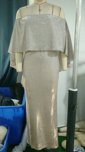 Elegant Sequin Off Shoulder Bodycon