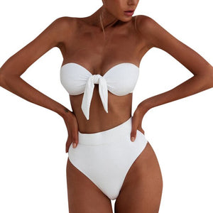 Women White Bikini Set Swimwear